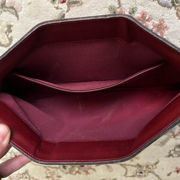 70s Etienne Aigner Leather + Suede Clutch - Picture 4 of 4